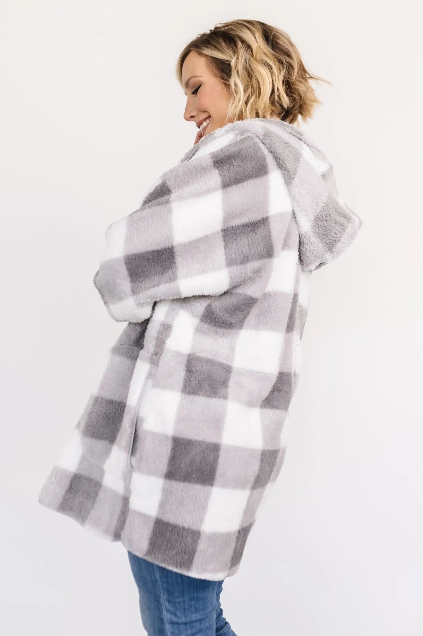Lincoln Teddy Cardigan | Gray + White sold by Baltic Born product image thumbnail 2