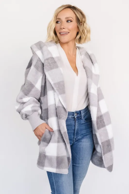 Lincoln Teddy Cardigan | Gray + White sold by Baltic Born