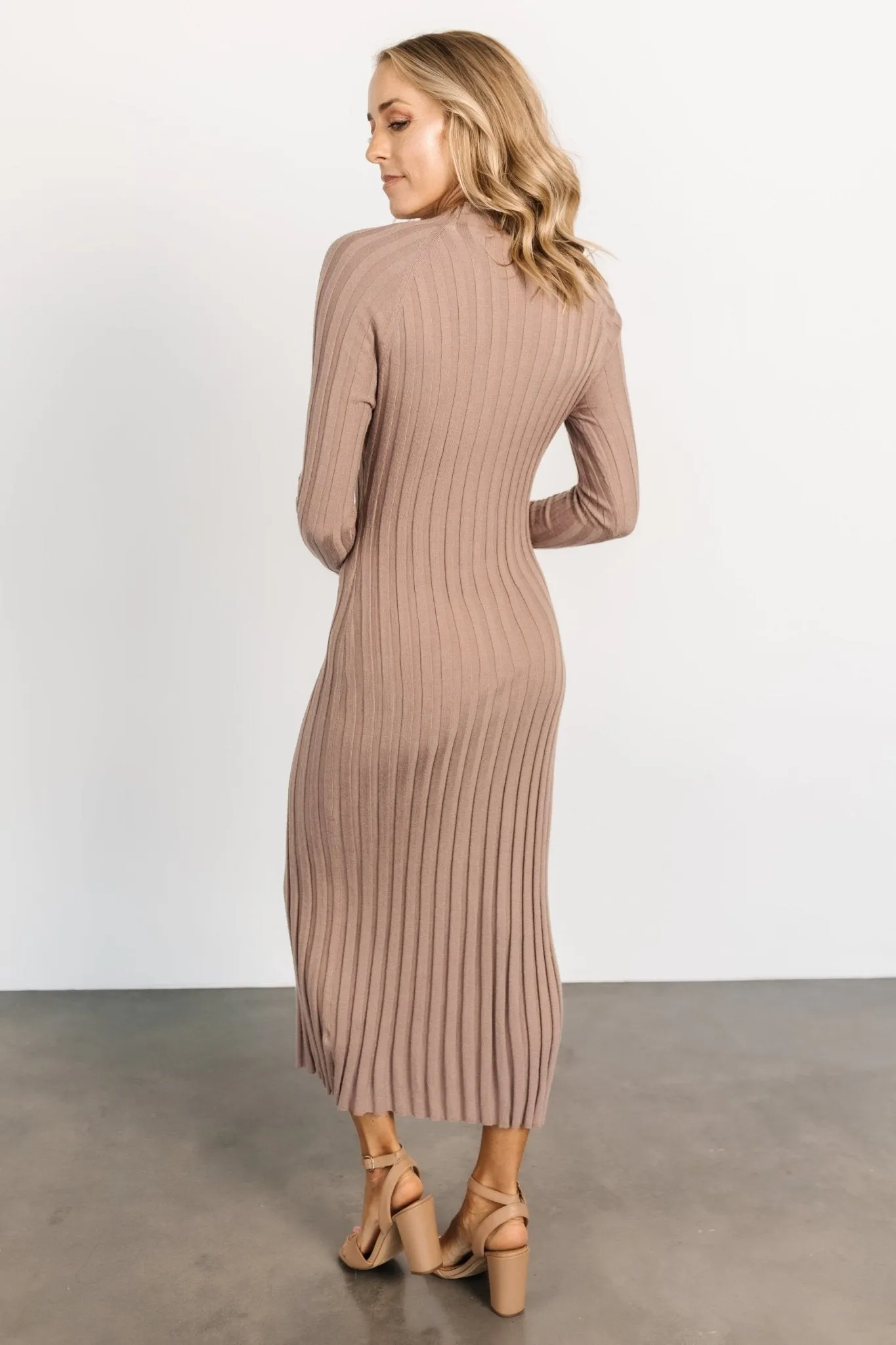 Oliver Ribbed Sweater Dress | Mocha sold by Baltic Born product image thumbnail 4
