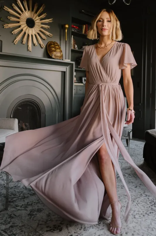 Kristina Maxi Dress | Taupe sold by Baltic Born