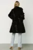 Graham Long Faux Fur Coat | Deep Brown sold by Baltic Born
