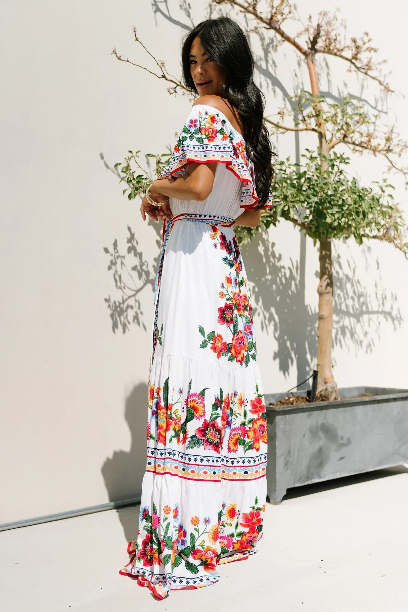 Alejandra Maxi Dress | Ivory Multi Floral sold by Baltic Born product image thumbnail 4