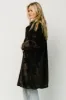Graham Long Faux Fur Coat | Deep Brown sold by Baltic Born