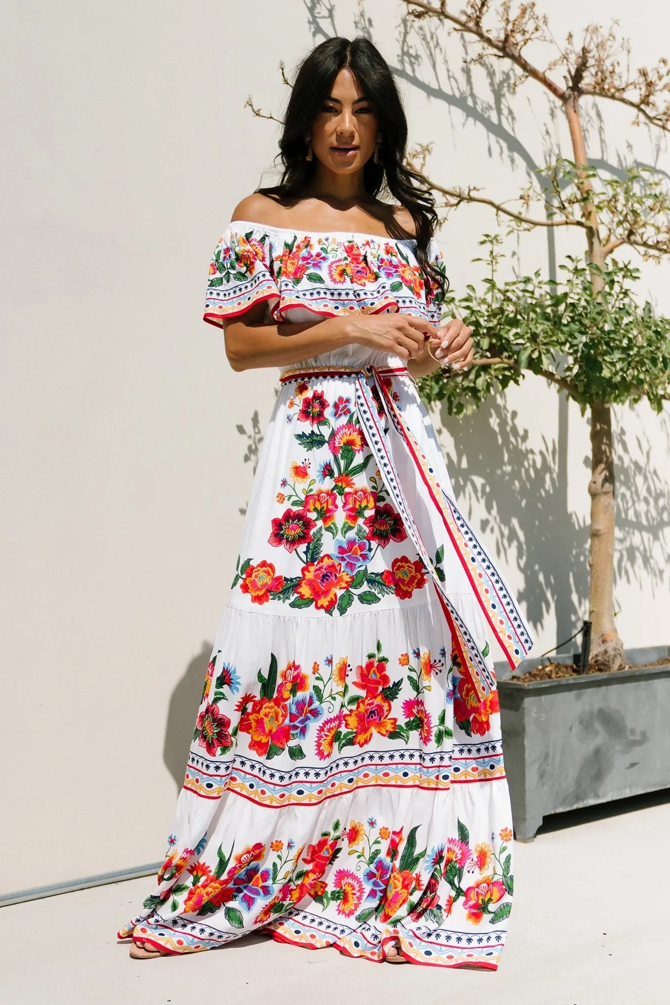Alejandra Maxi Dress | Ivory Multi Floral sold by Baltic Born product image thumbnail 2
