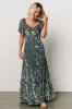 Everley Velvet Maxi Dress | Dusty Blue sold by Baltic Born