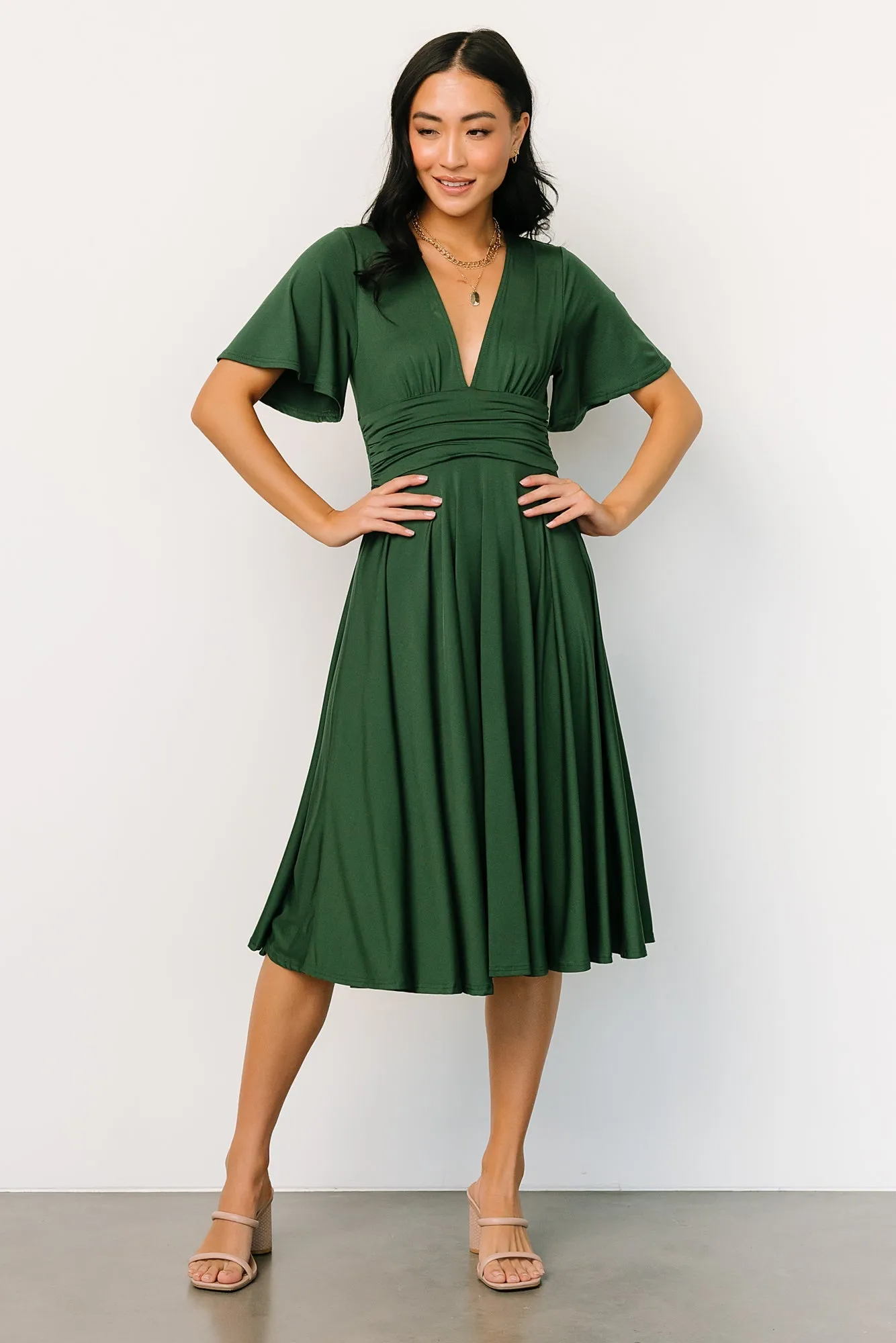 Janette Midi Dress | Green sold by Baltic Born product image thumbnail 4