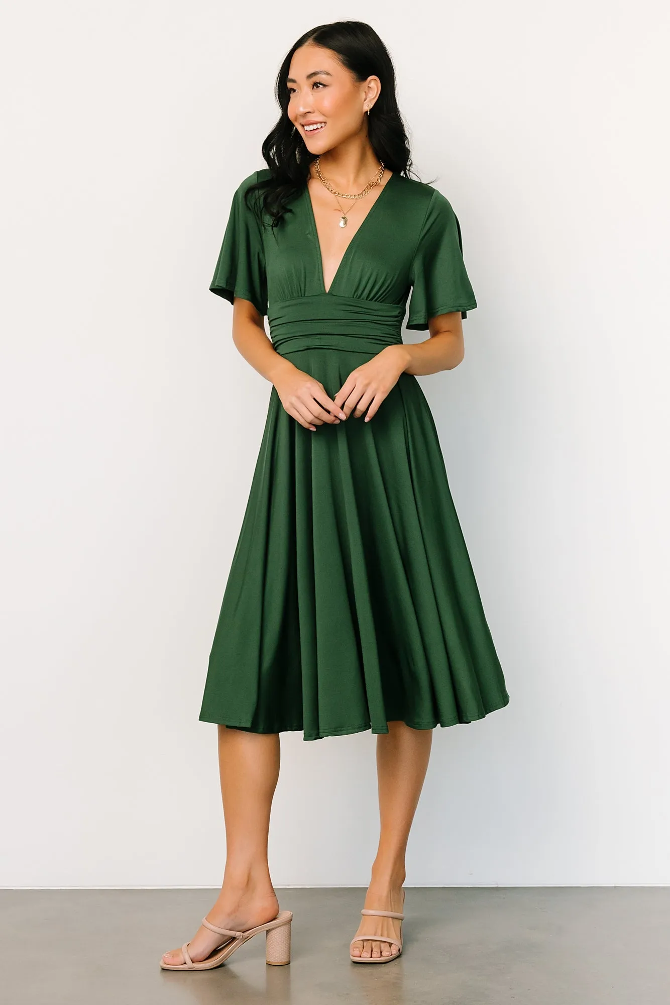 Janette Midi Dress | Green sold by Baltic Born product image thumbnail 3