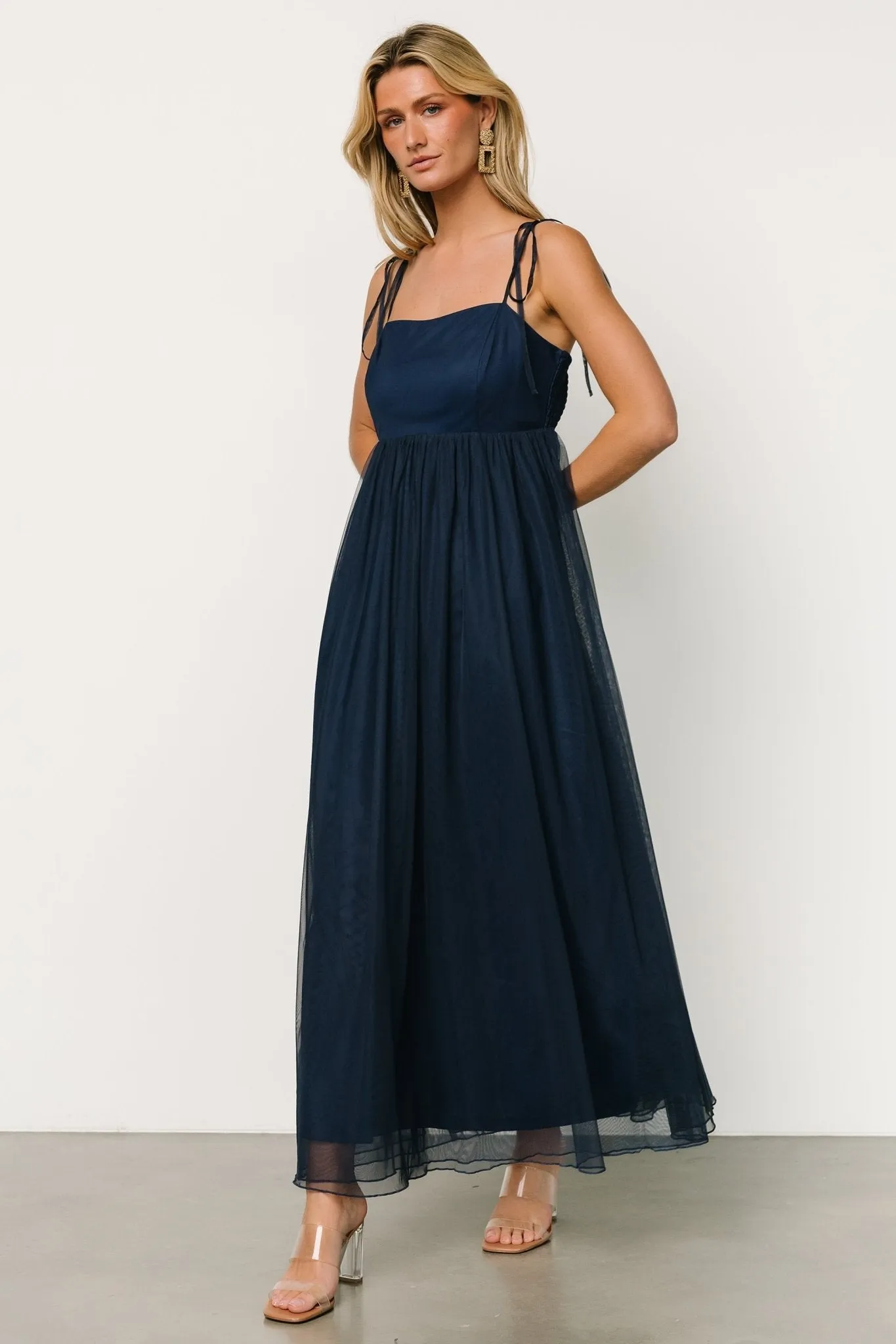Fiona Tulle Maxi Dress | Midnight Blue sold by Baltic Born product image thumbnail 4