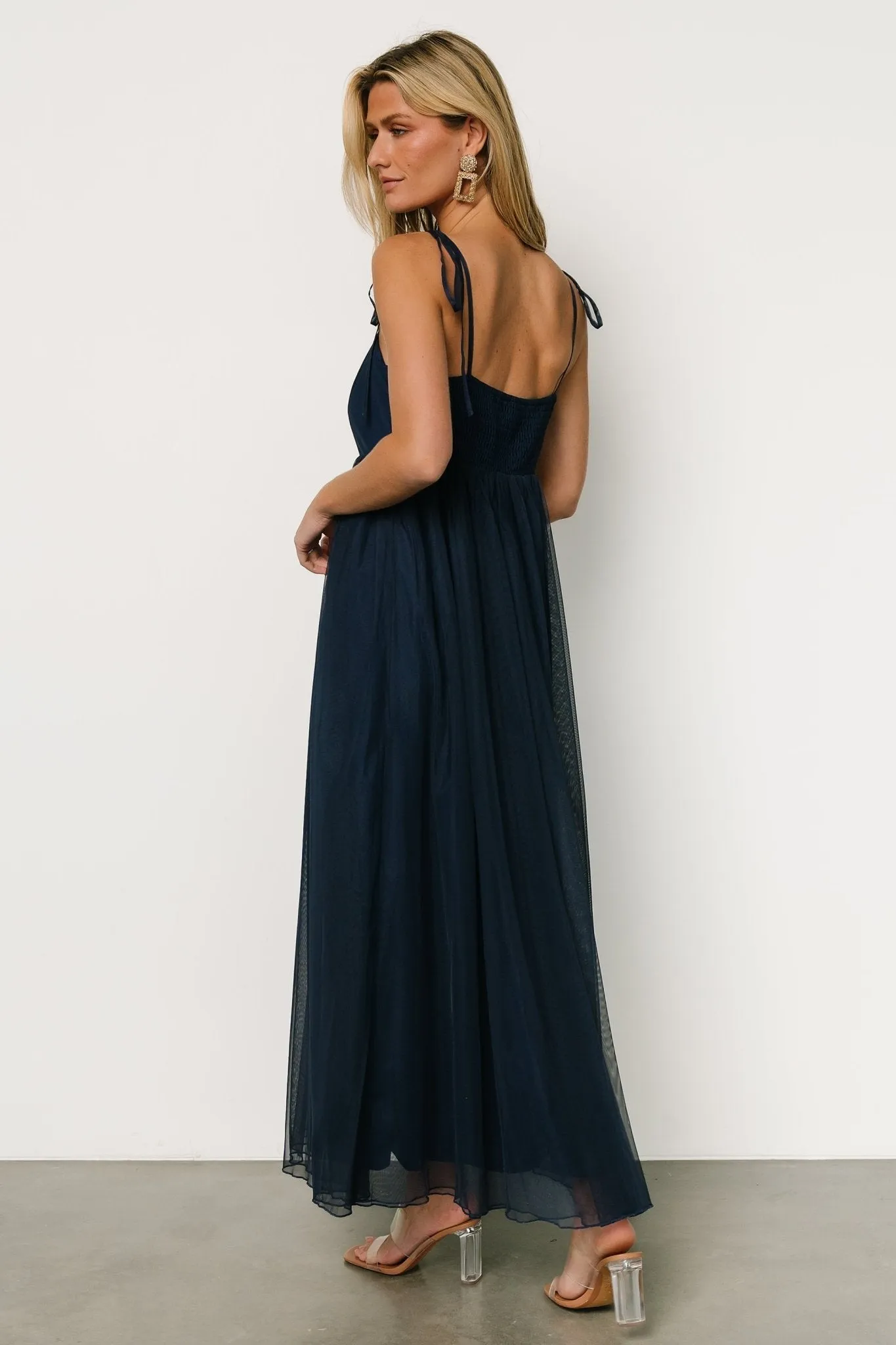 Fiona Tulle Maxi Dress | Midnight Blue sold by Baltic Born product image thumbnail 5