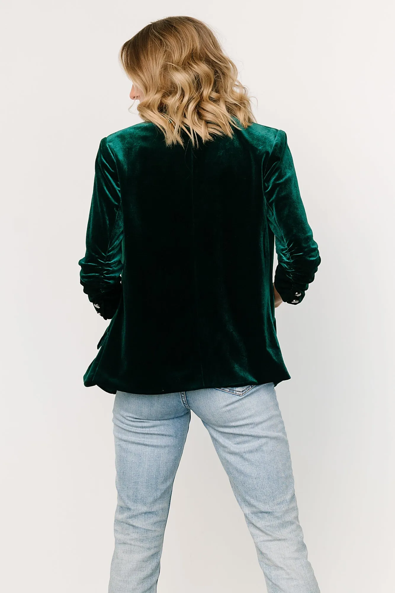 Brinton Velvet Blazer | Dark Green sold by Baltic Born product image thumbnail 5