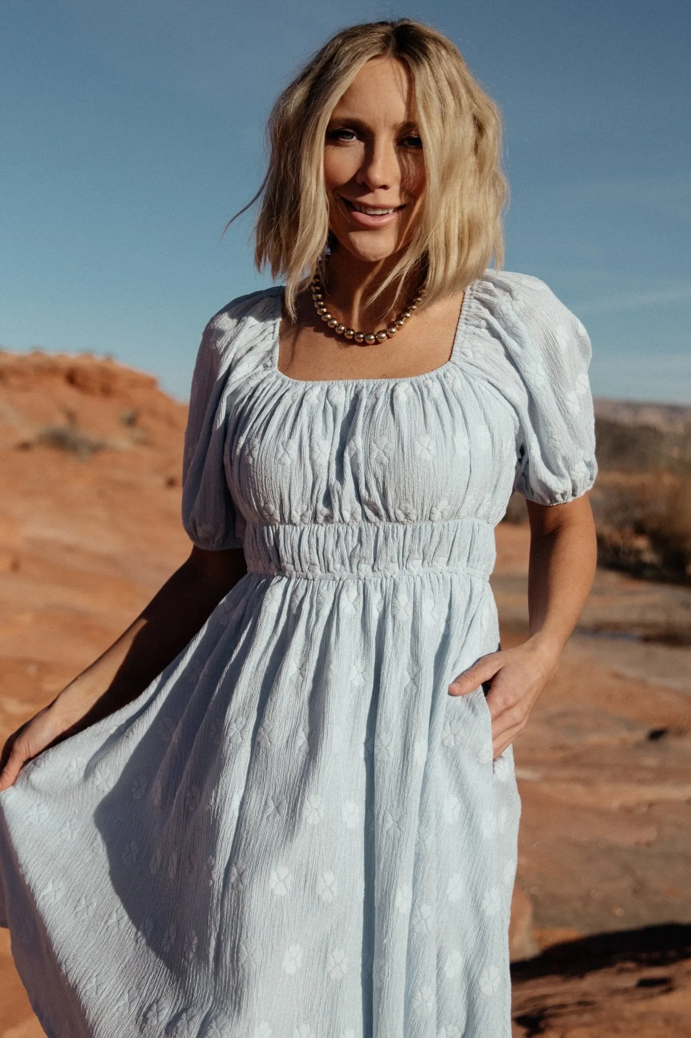 Lexington Short Dress | Blue sold by Baltic Born product image thumbnail 3