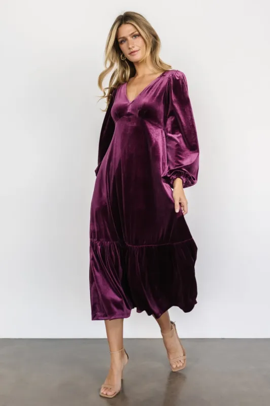 Erika Velvet Maxi Dress | Sugar Plum sold by Baltic Born
