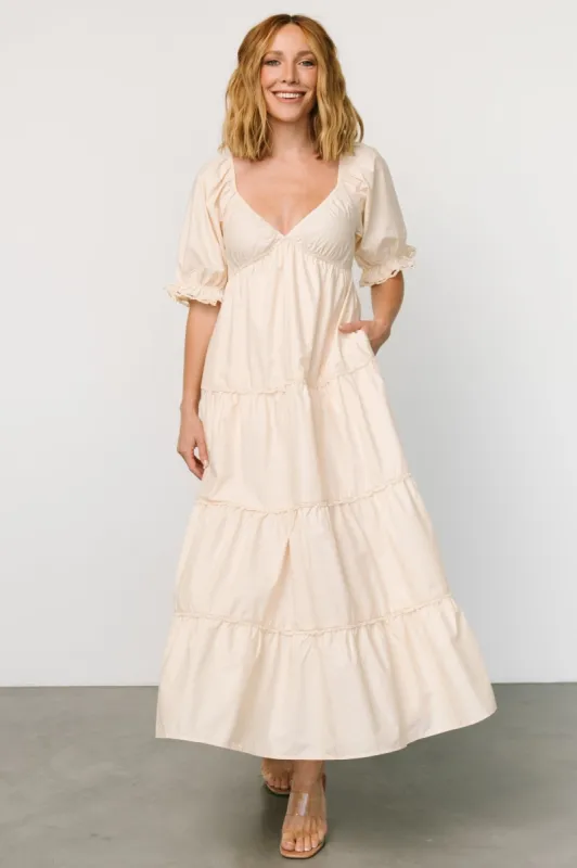 Raleigh Maxi Dress | Cream sold by Baltic Born