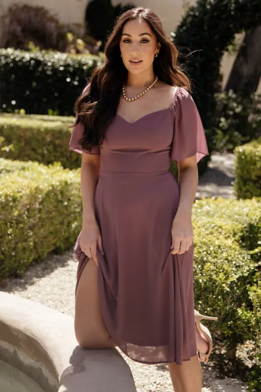 Colette Sweetheart Midi Dress | Vintage Plum sold by Baltic Born