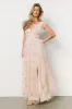 Natalia Floral Embellished Maxi Dress | Nude Blush sold by Baltic Born