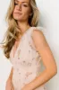 Natalia Floral Embellished Maxi Dress | Nude Blush sold by Baltic Born