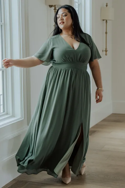Ramona Maxi Dress | Dark Sage sold by Baltic Born
