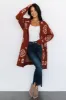 Missoula Oversized Cardigan | Rust + Beige sold by Baltic Born