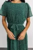 Prim Pleated Dress | Green Print sold by Baltic Born