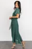 Prim Pleated Dress | Green Print sold by Baltic Born