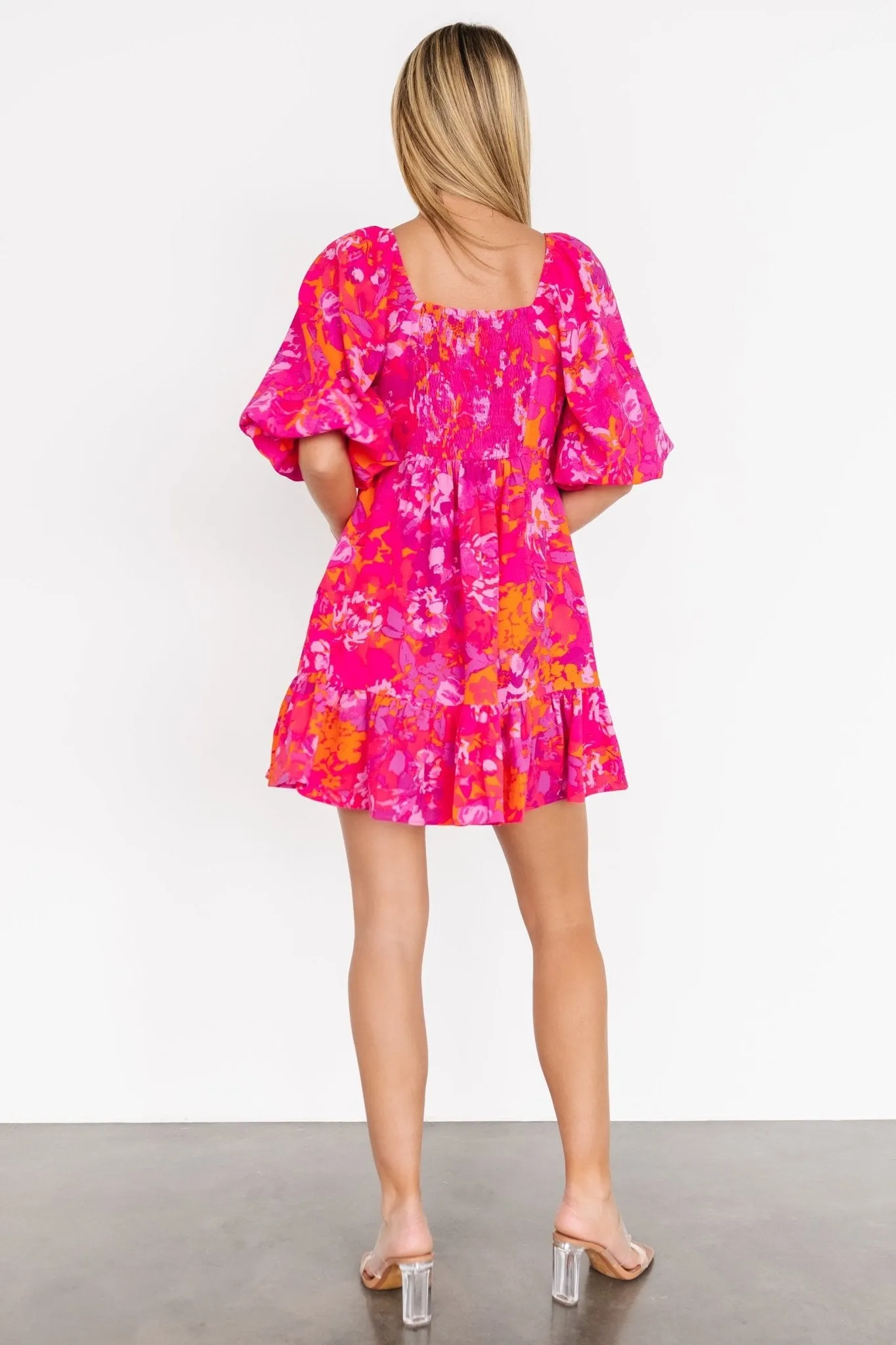 Levy Sweetheart Mini Dress | Fuchsia Multi sold by Baltic Born product image thumbnail 4
