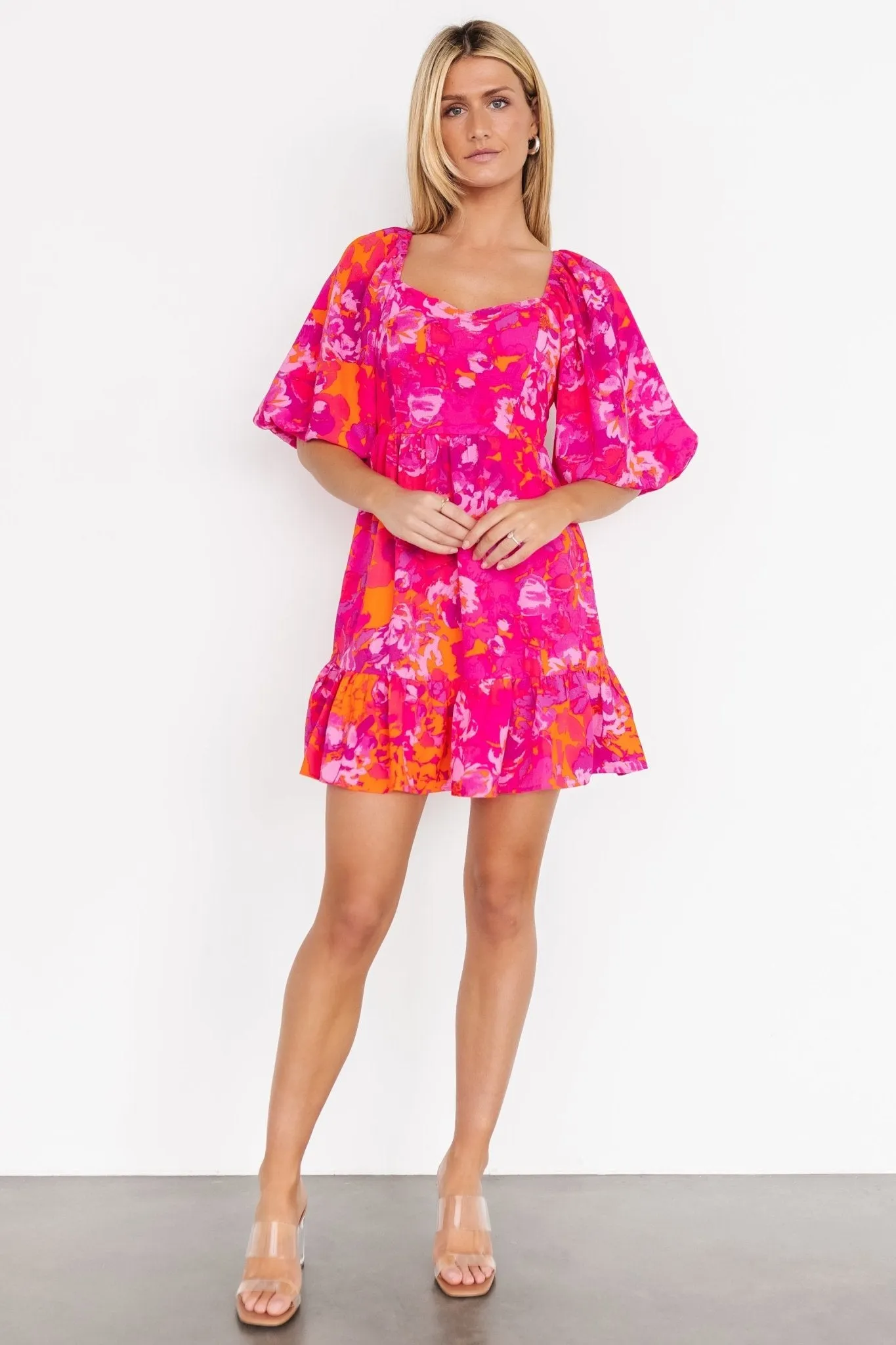 Levy Sweetheart Mini Dress | Fuchsia Multi sold by Baltic Born product image thumbnail 5