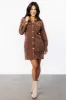 Carla Corduroy Mini Dress | Brown sold by Baltic Born
