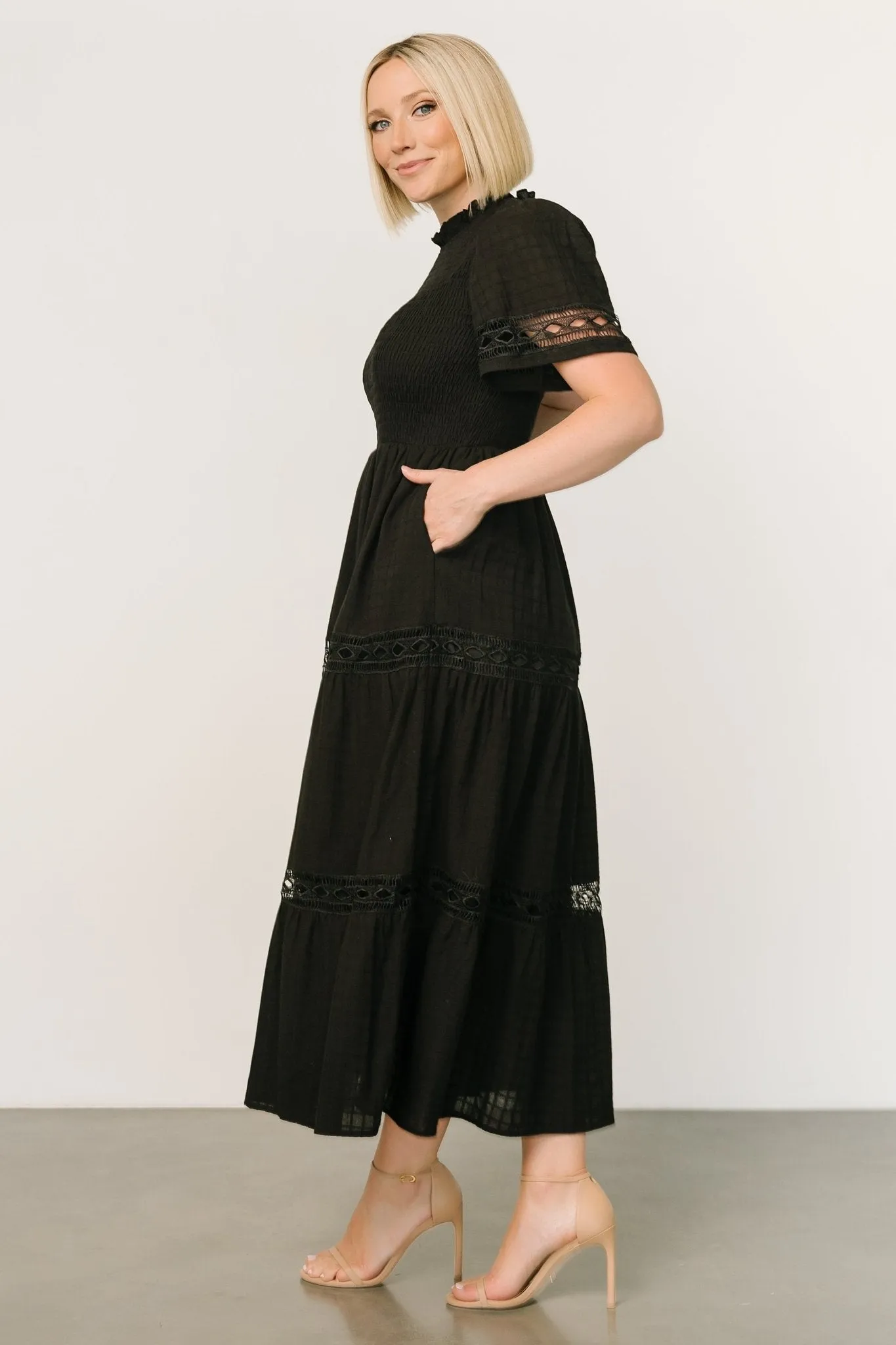 Loveland Geo Lace Maxi Dress | Black sold by Baltic Born product image thumbnail 3