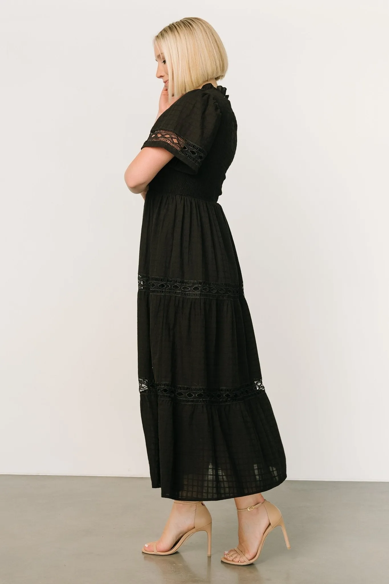 Loveland Geo Lace Maxi Dress | Black sold by Baltic Born product image thumbnail 4