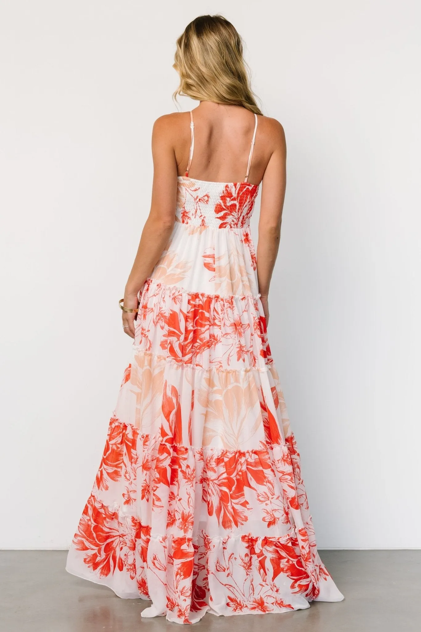 Charmaine Maxi Dress | Red + Natural Floral sold by Baltic Born product image thumbnail 5