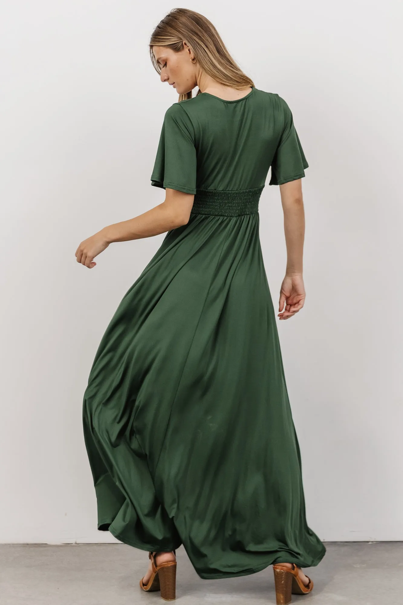Emberly Maxi Dress | Hunter Green sold by Baltic Born product image thumbnail 3