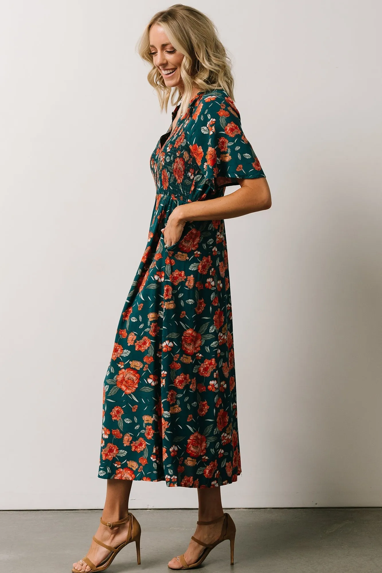 Botega Midi Dress | Jade Multi Floral sold by Baltic Born product image thumbnail 5