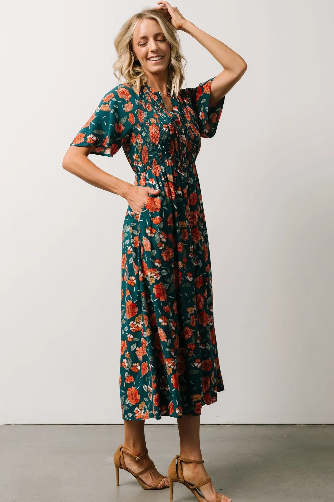 Botega Midi Dress | Jade Multi Floral sold by Baltic Born product image thumbnail 3
