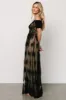 Esperanza Tulle Embroidered Maxi Dress | Black + Nude sold by Baltic Born