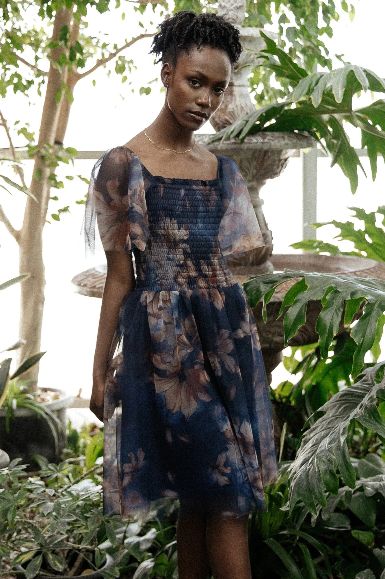 tivoli tulle short dress Tivoli Tulle Short Dress | Dark Blue Floral