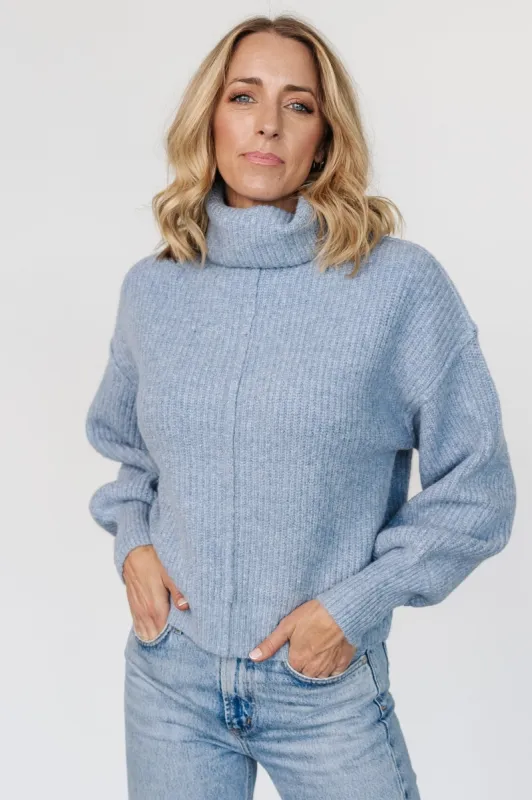 Frannie Knit Turtleneck Sweater | Blue sold by Baltic Born