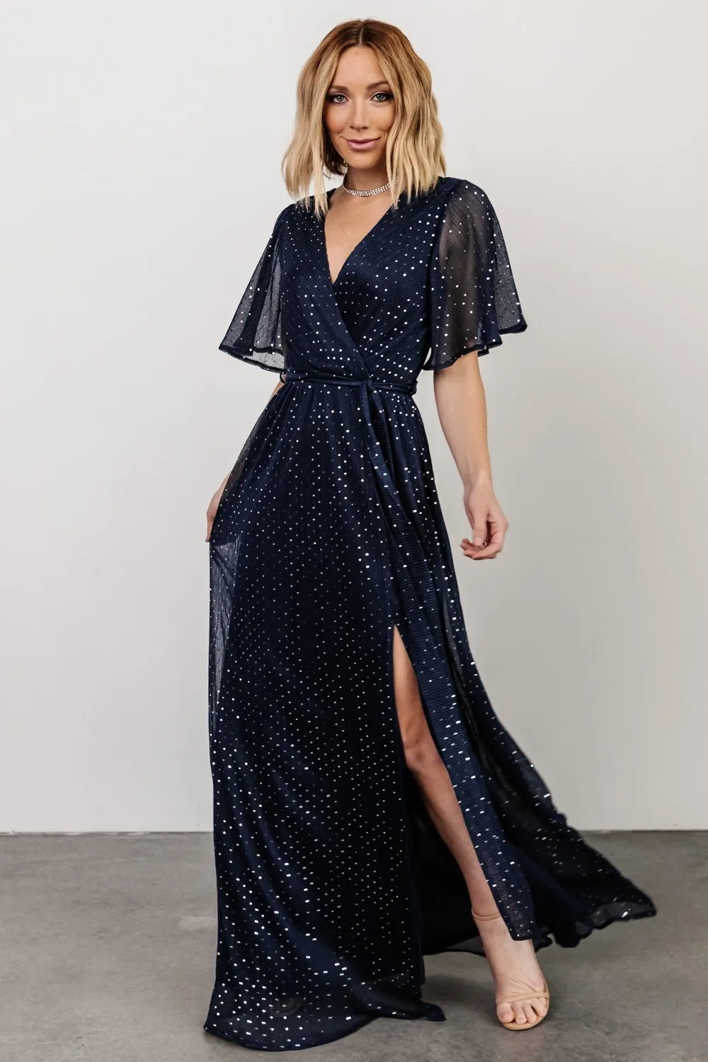 Grace Sparkle Gown | Navy sold by Baltic Born