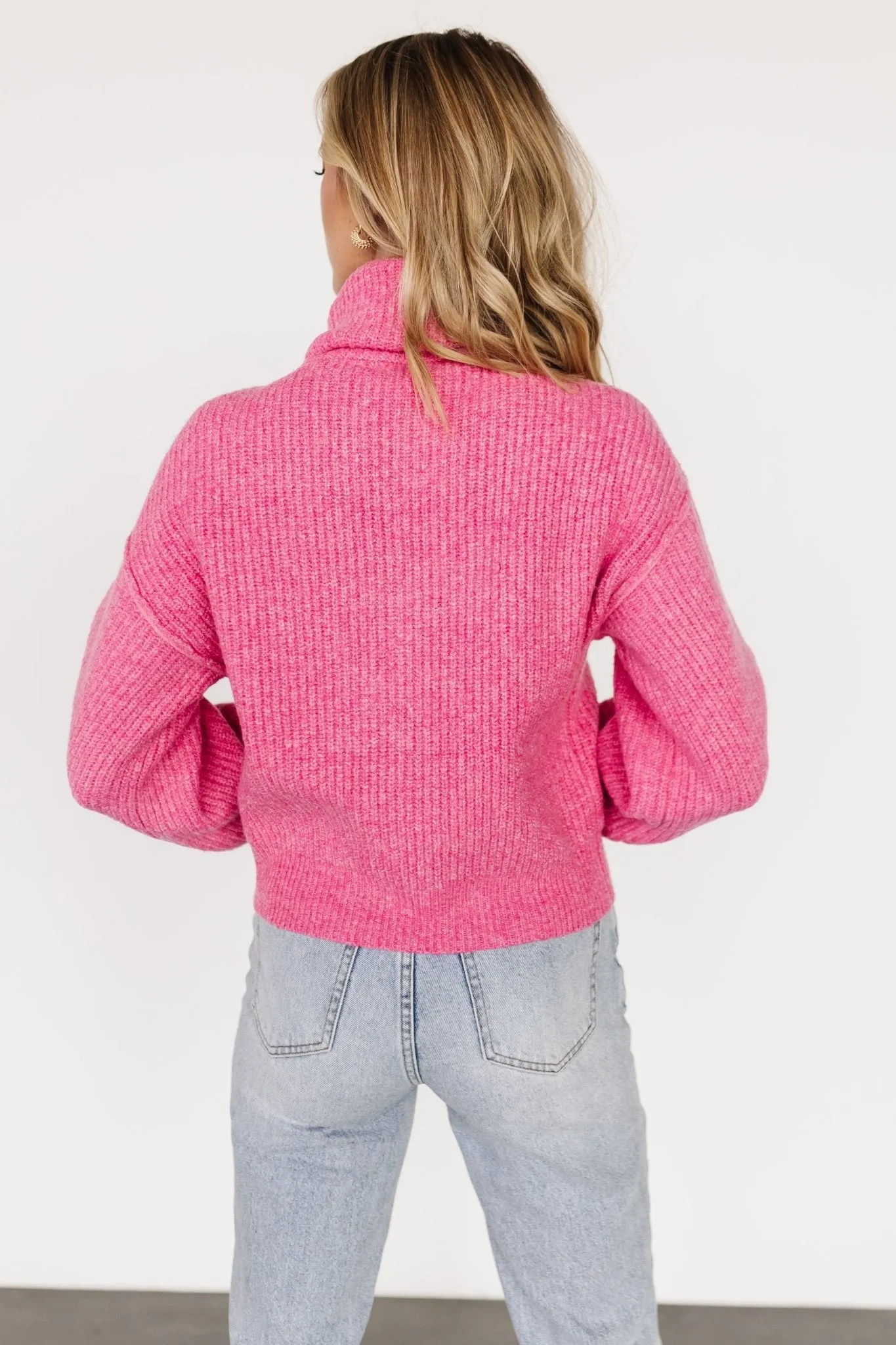 Frannie Knit Turtleneck Sweater | Pink sold by Baltic Born product image thumbnail 4