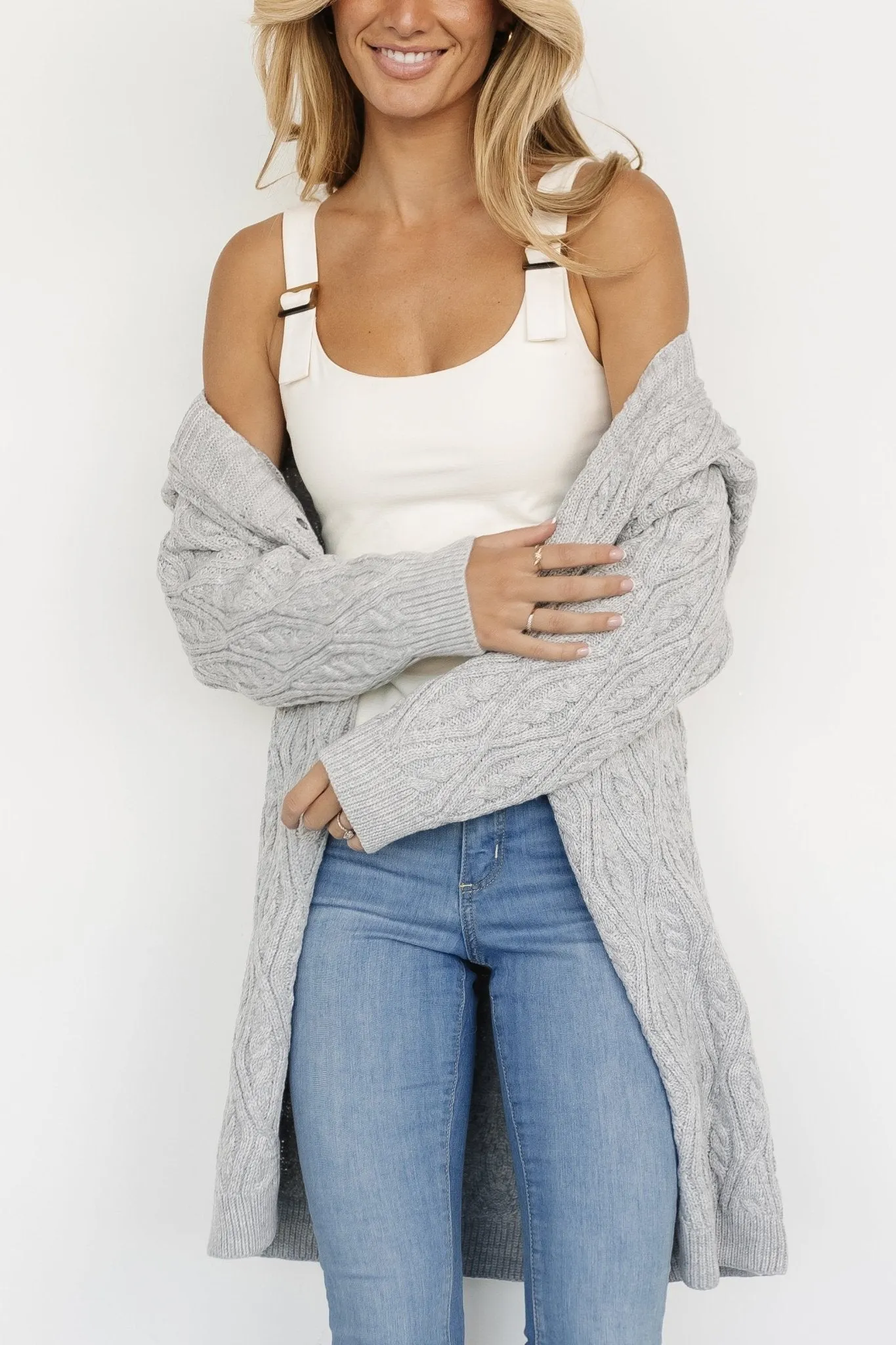 Richey Cable Knit Cardigan | Gray sold by Baltic Born product image thumbnail 3