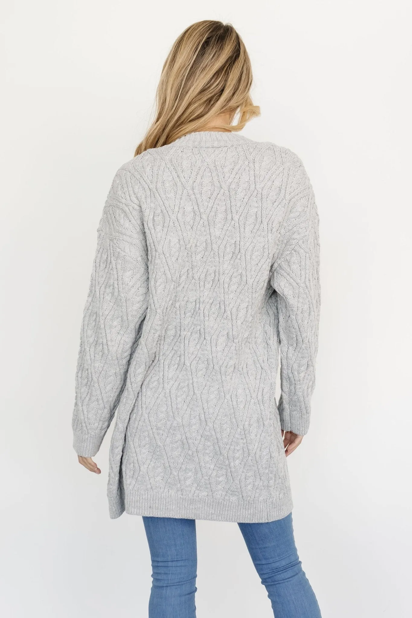 Richey Cable Knit Cardigan | Gray sold by Baltic Born product image thumbnail 4