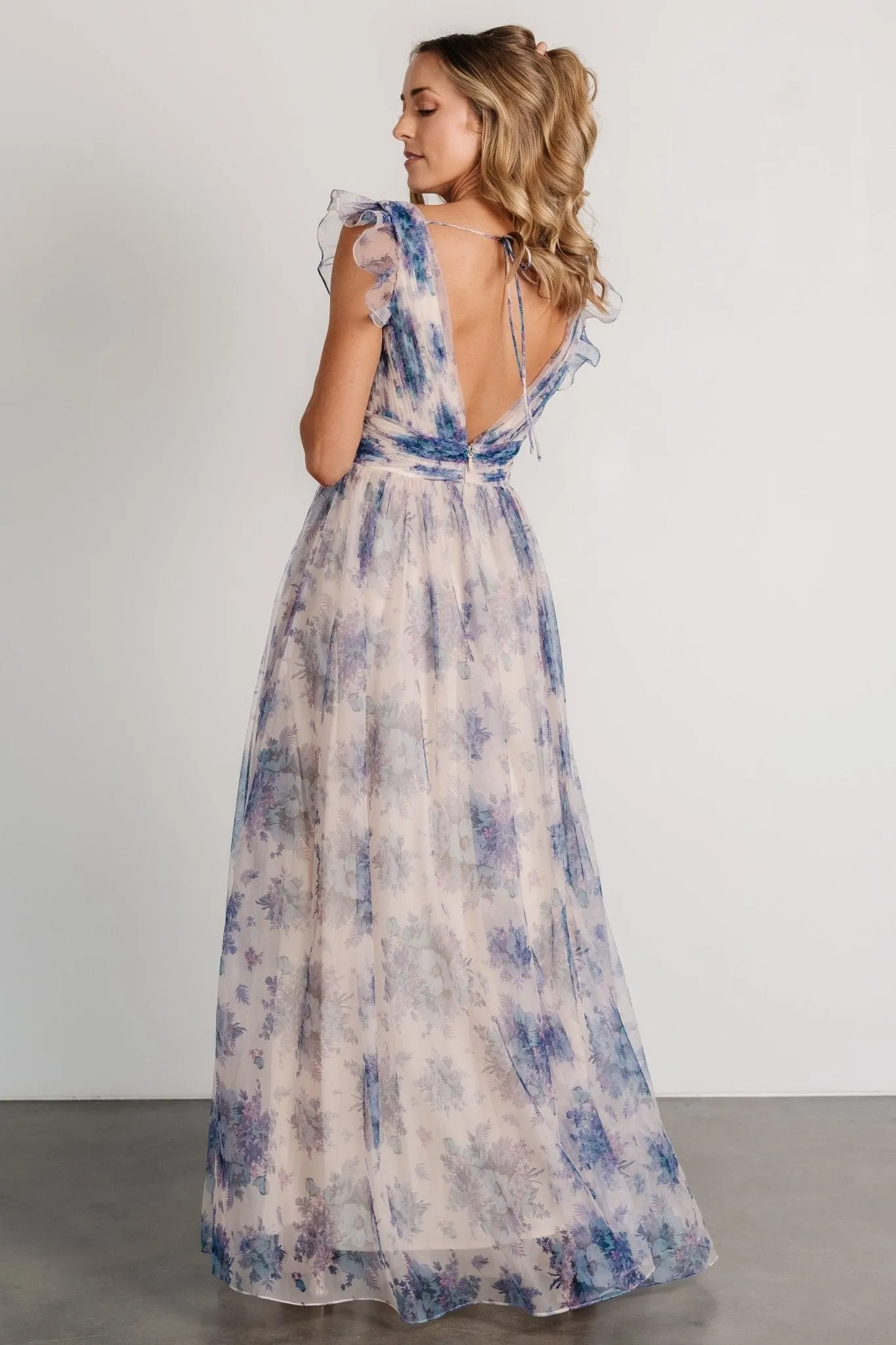 Dimitra Maxi Dress | Natural + Slate Floral sold by Baltic Born product image thumbnail 2