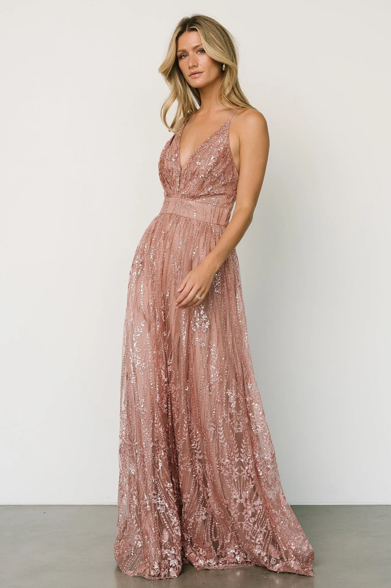 Enchanted Shimmer Gown | Vintage Rose sold by Baltic Born product image thumbnail 3