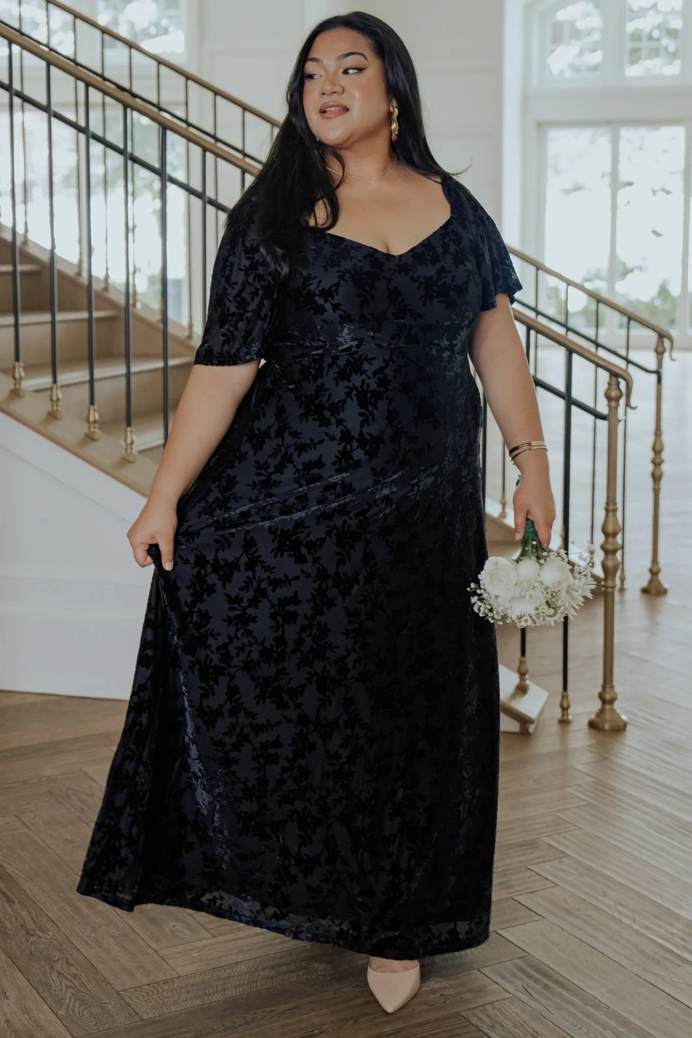 Everley Velvet Maxi Dress | Black sold by Baltic Born product image thumbnail 3