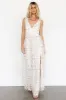 Kassia Applique Maxi Dress | Off White + Gold sold by Baltic Born