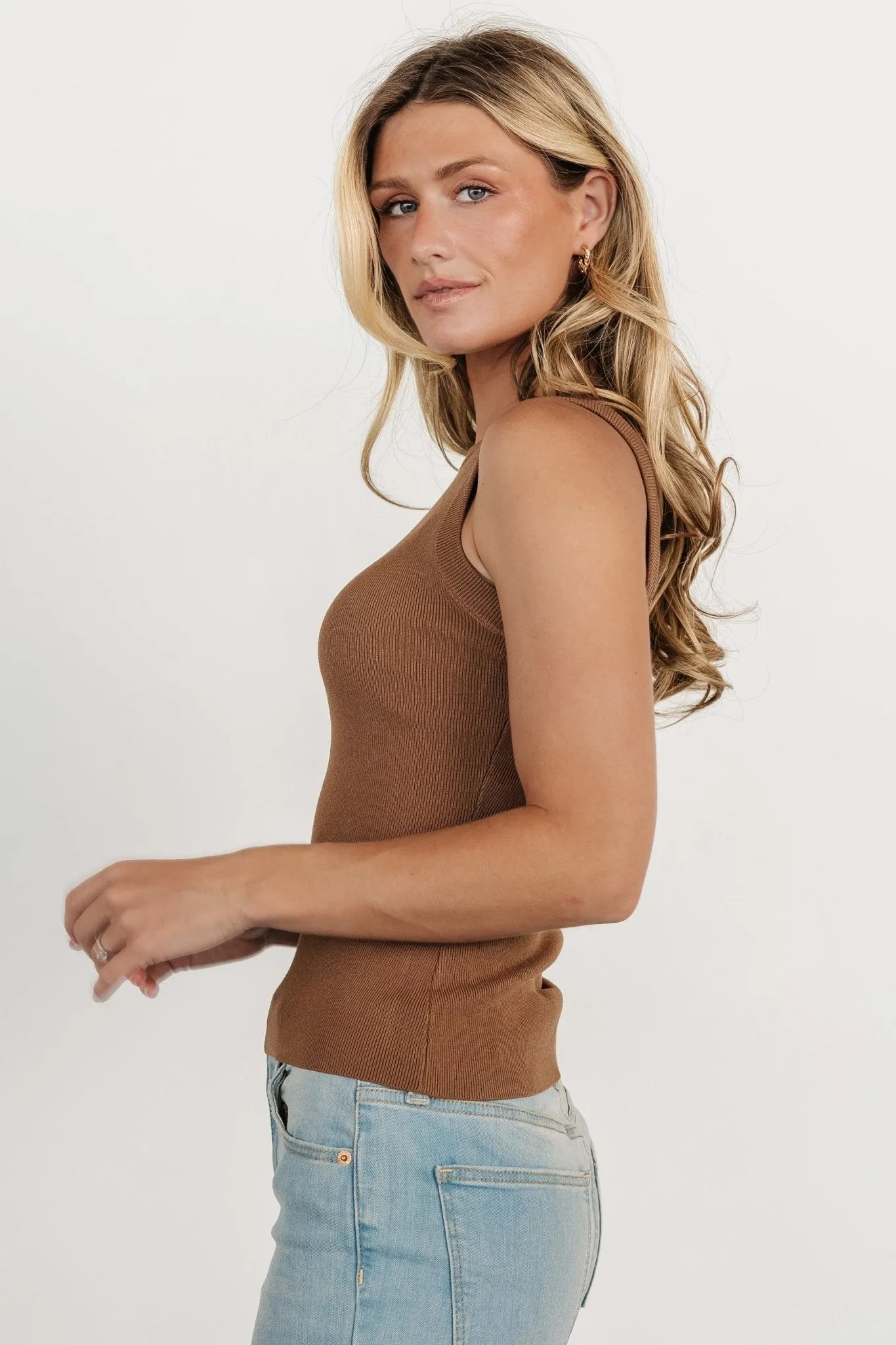 Bree Knit Tank Top | Brown sold by Baltic Born product image thumbnail 3