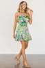 Braiden Short Dress | Green Multi Floral sold by Baltic Born