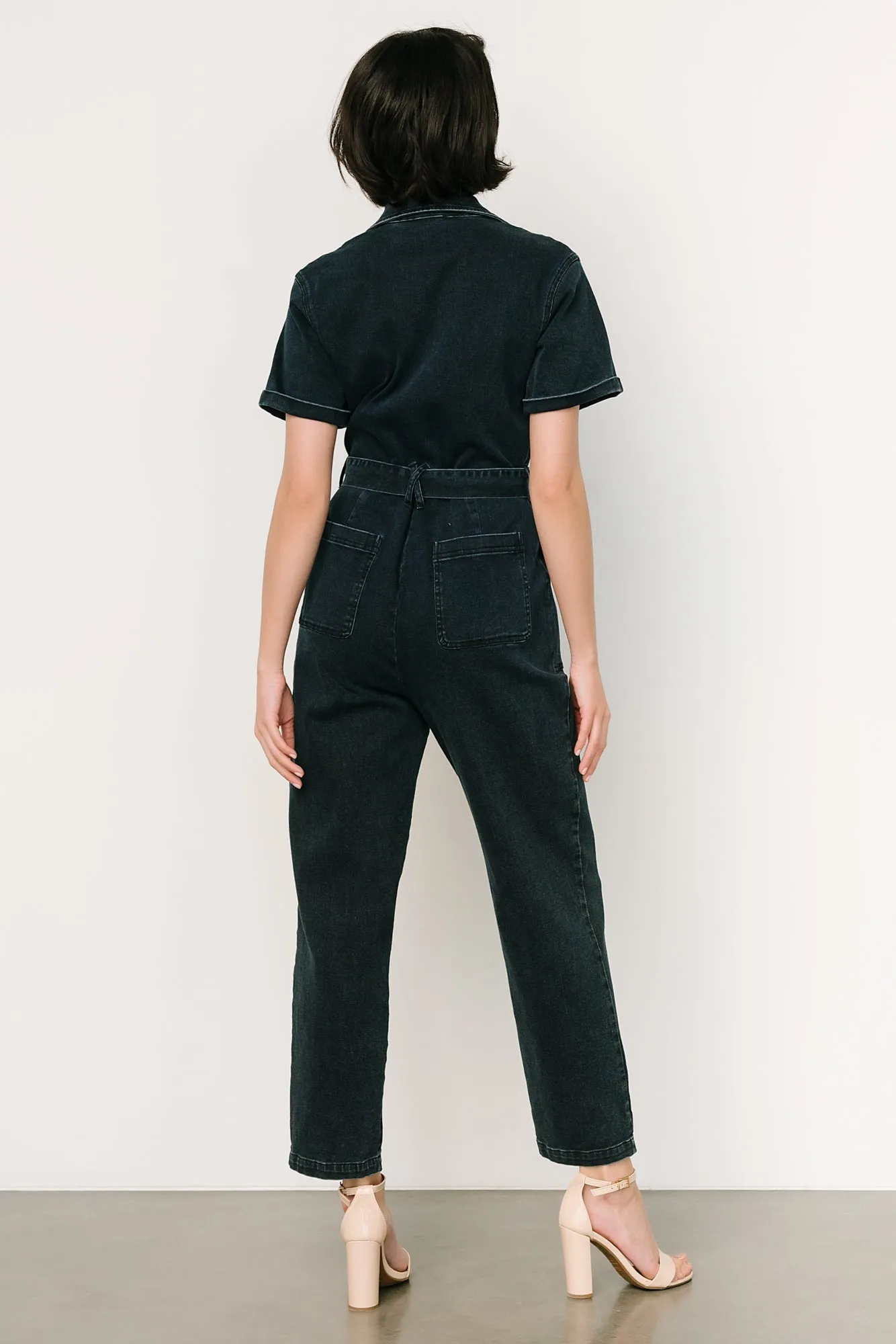 Geneva Button Jumpsuit | Washed Black sold by Baltic Born product image thumbnail 4