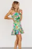 Braiden Short Dress | Green Multi Floral sold by Baltic Born