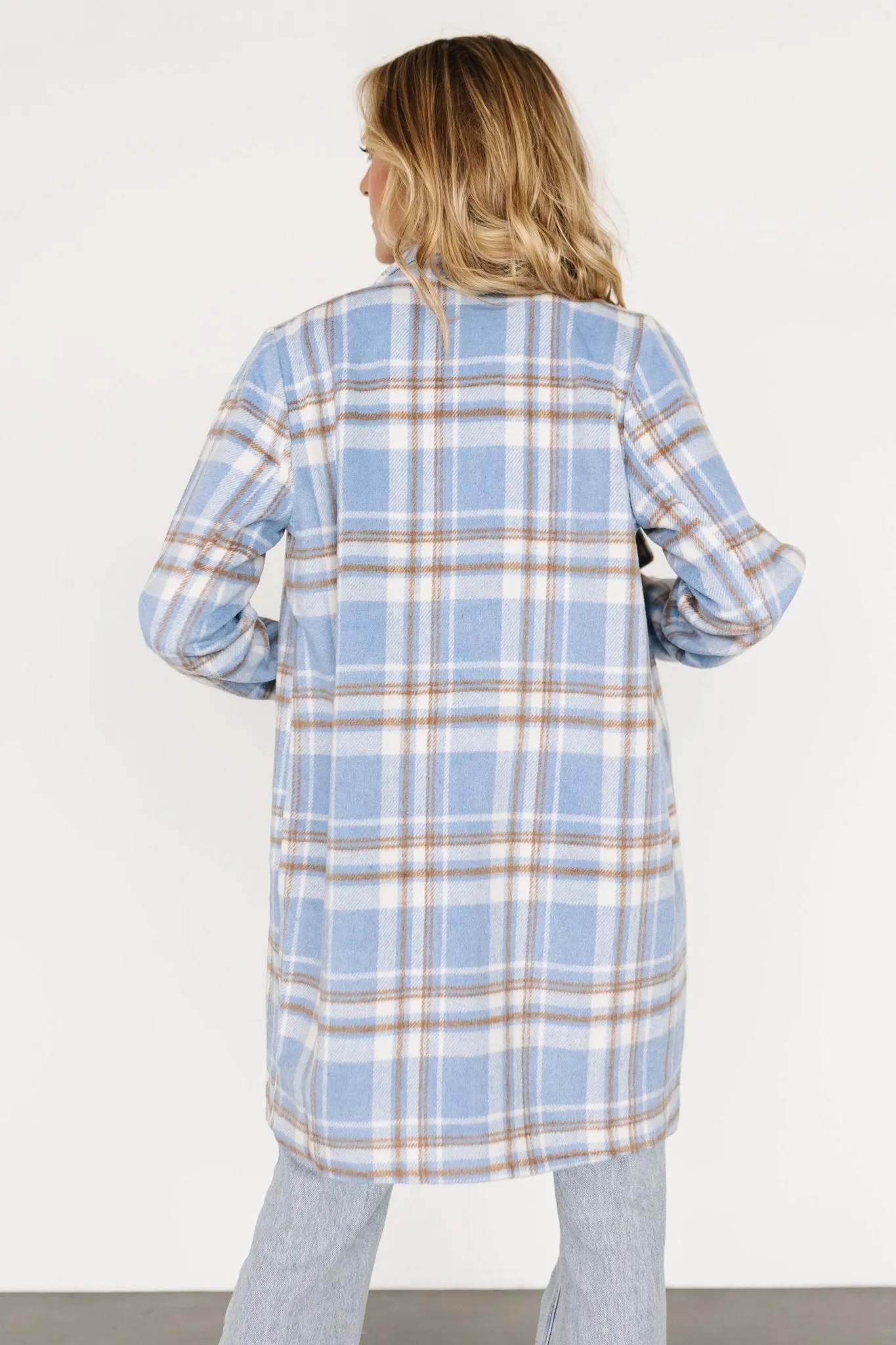 Tetonia Plaid Shacket | Blue Multi sold by Baltic Born product image thumbnail 4