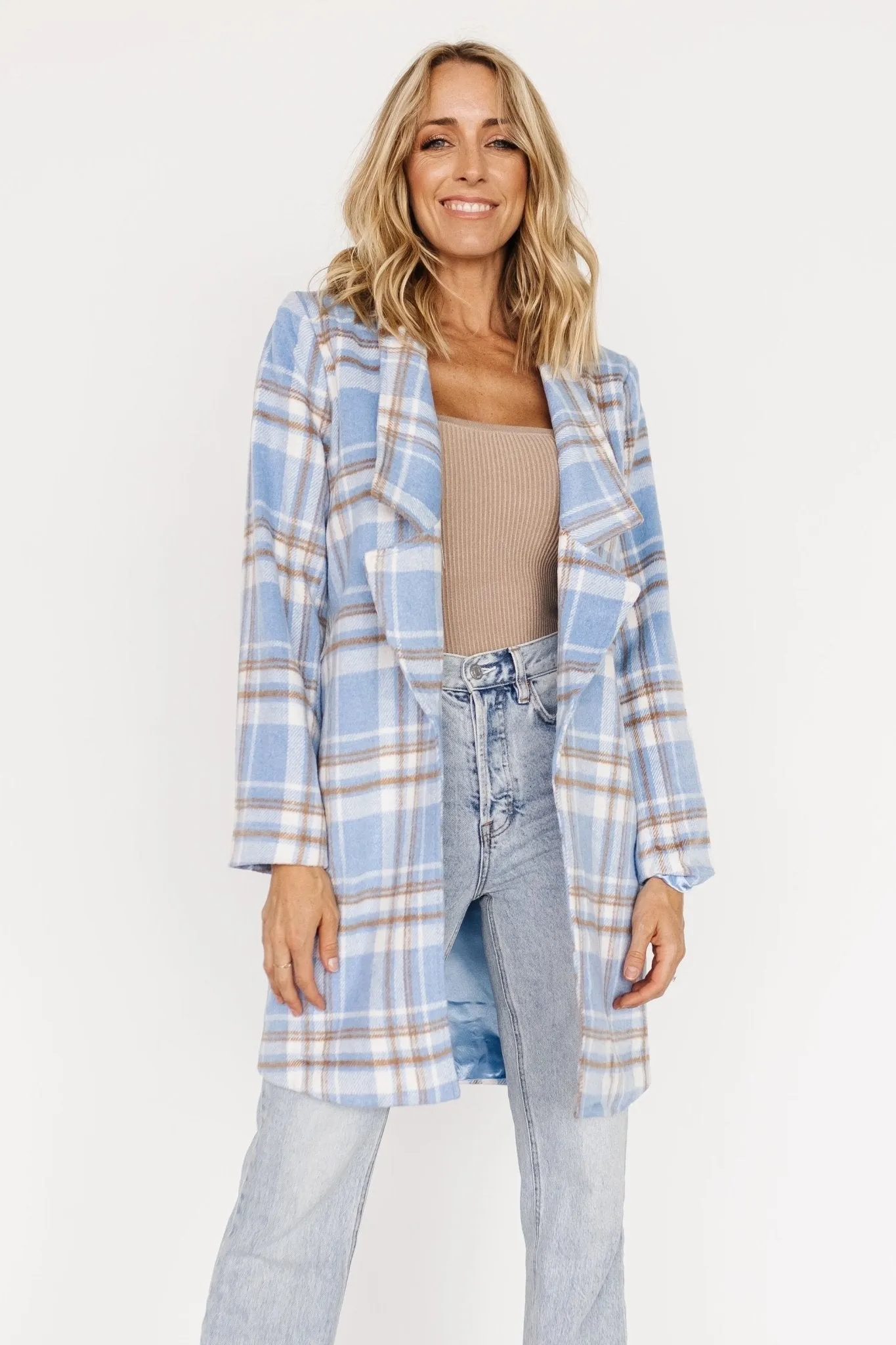 Tetonia Plaid Shacket | Blue Multi sold by Baltic Born